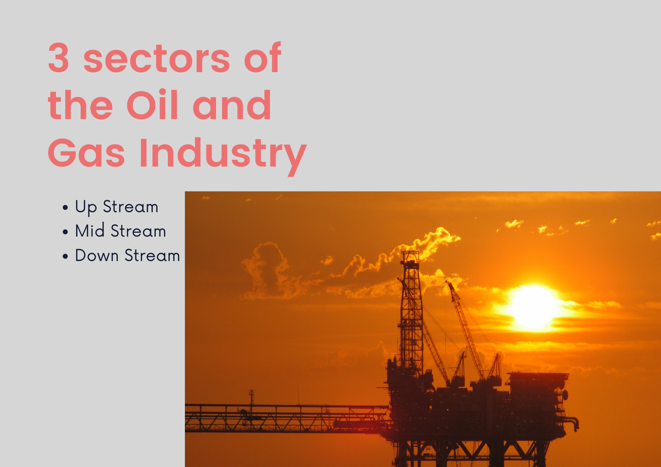 What are the 3 Sectors of the Oil and Gas Industry